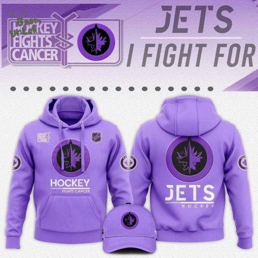 Winnipeg Jets Hockey Fights Cancer 2024 Unisex Hoodie