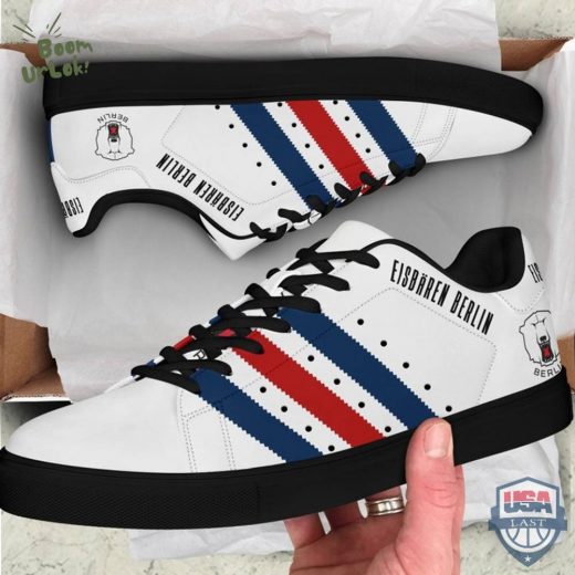 2024 Limited Edition Eisbären Berlin Black Stan Smith Shoes | Eisbären Berlin Custom Sneakers