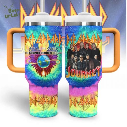 Def Leppard Music 40oz Stainless Steel Tumbler with Handle – Custom Rock Mug for Fans