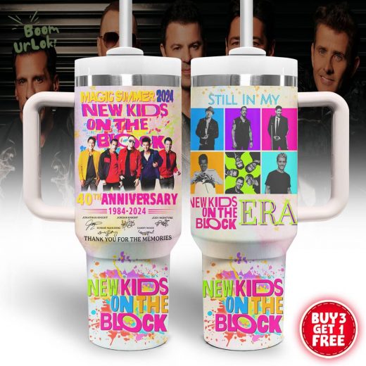 New Kids On The Block 40oz Music Custom Stainless Steel Tumbler with Handle – Retro Fan Drinkware