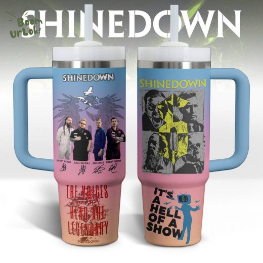 Shinedown Music 40oz Custom Stainless Steel Tumbler with Handle – Rock Fans Drinkware