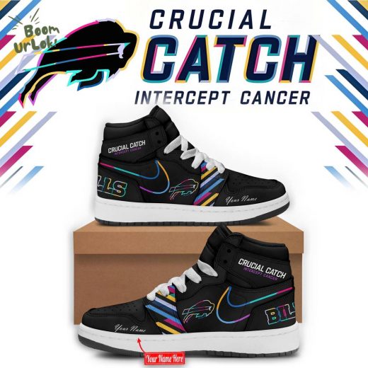 Black Buffalo Bills 2024 NFL Crucial Catch Air Jordan 1 Sneakers