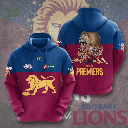 Brisbane Lions 2024 AFL Premieres Hoodie – AFL 2024 Lions Hoodie