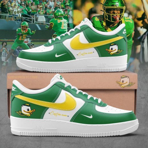 Custom Name Oregon Ducks Hot Limited Edition 2024 Air Force Nike Sneakers