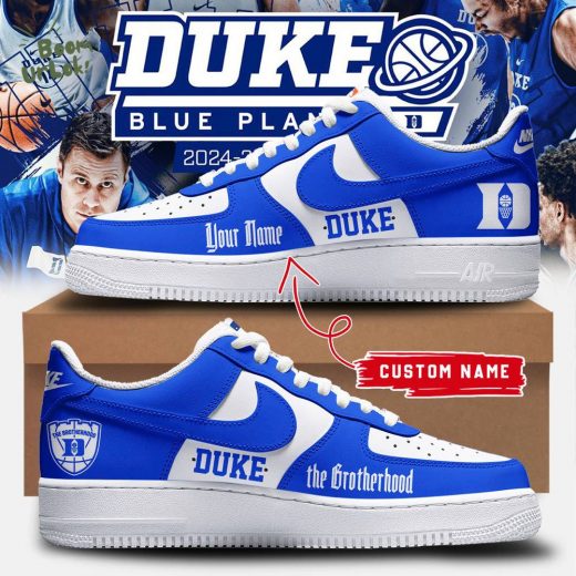 Duke Custom Name 2024 Air Force 1 Nike Sneaker Shoes