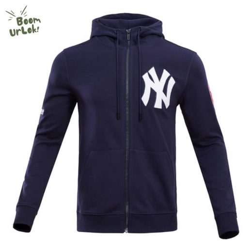 MLB New York Yankees Classic Chenille Men’s FZ Pullover Hoodie – Yankees Official Hoodie