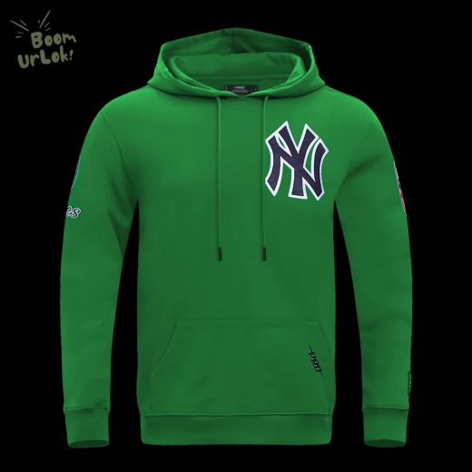 MLB New York Yankees Classic Chenille Men’s Kelly Green Pullover Hoodie – Stylish MLB Hoodie