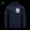 MLB New York Yankees Classic Chenille Men’s Pink Pullover Hoodie – Trendy Sports Hoodie