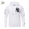 MLB New York Yankees Classic Chenille Men’s Pink Pullover Hoodie – Trendy Sports Hoodie