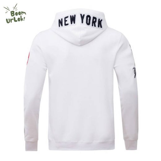 MLB New York Yankees Classic Chenille Men’s White Pullover Hoodie – Classic MLB Hoodie