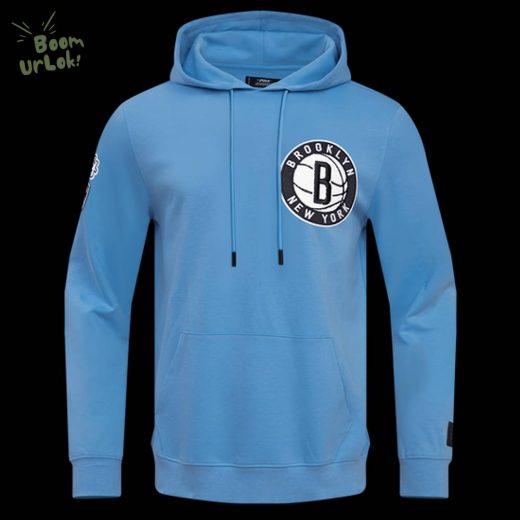 NBA Brooklyn Nets Classic Chenille Men’s Blue Pullover Hoodie – Nets Team Hoodie