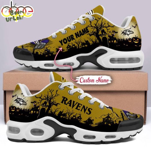 NFL Baltimore Ravens Halloween 2024 Custom Name Air Max Plus Shoes – Limited Edition