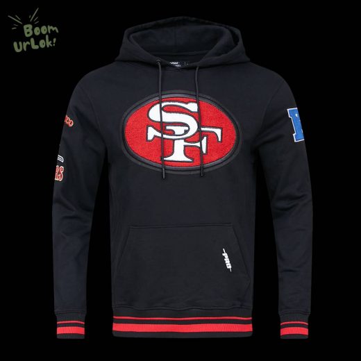 NFL San Francisco 49ers Retro Classic Men’s Black Pullover Hoodie – 49ers Team Hoodie