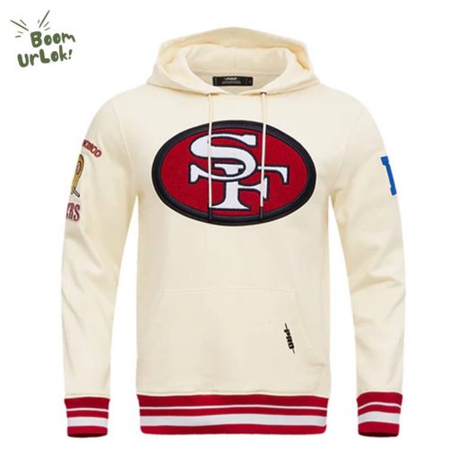 NFL San Francisco 49ers Retro Classic Men’s Eggshell Pullover Hoodie – Retro 49ers Hoodie