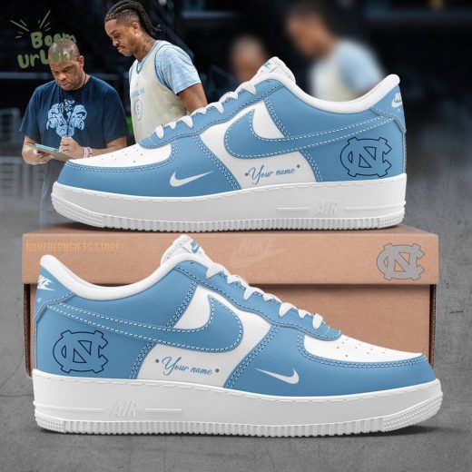 North Carolina Basketball Custom Name Limited Edition 2024 Air Force 1 Nike Sneakers