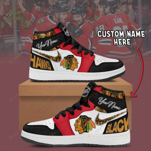 Personalized Chicago Blackhawks Air Jordan 1 Custom Sneakers