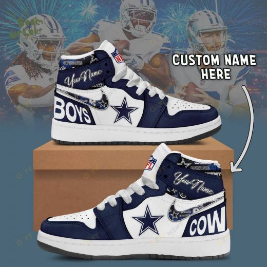 Personalized Dallas Cowboys Air Jordan 1 Custom Sneakers 2024