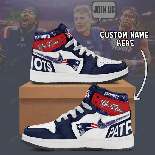 Personalized New England Patriots Air Jordan 1 Custom Sneakers 2024