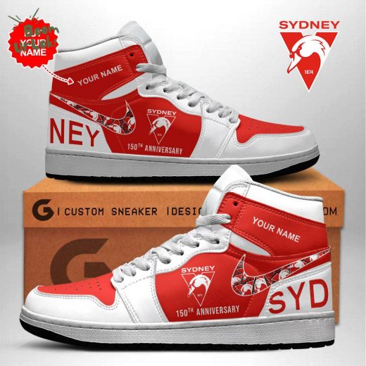 Personalized Sydney Swans 150th Anniversary Limited Edition AJ1 Sneakers