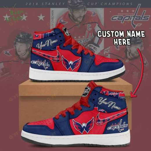 Personalized Washington Capitals Air Jordan 1 Custom Sneakers