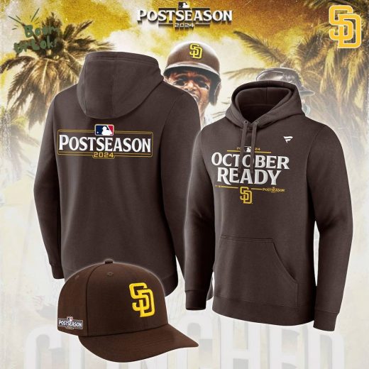 San Diego Padres 2024 October Ready MLB Postseason Hoodie – Padres Postseason Hoodie