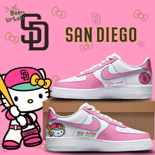 San Diego Padres x Hello Kitty Night Nike Sneakers Limited Version 2024 Air Force 1