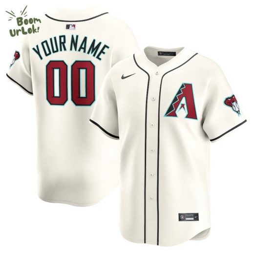 Men’s Arizona Diamondbacks Nike White Home Limited Custom Jersey – Personalized