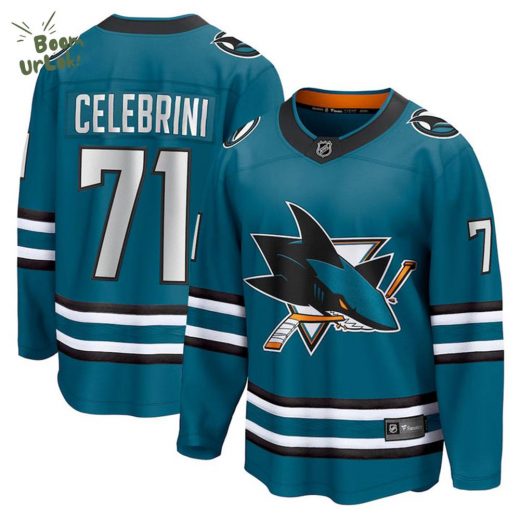 San Jose Sharks Macklin Celebrini NHL Breakaway Home Jersey Authentic