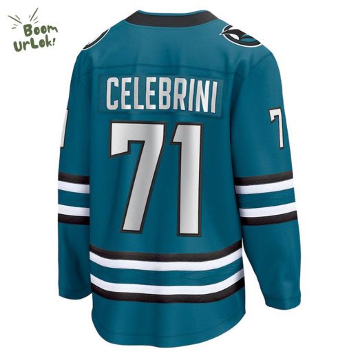 San Jose Sharks Macklin Celebrini NHL Breakaway Home Jersey Authentic