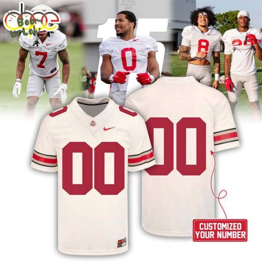 2024 Ohio State Buckeyes Custom Jersey – White Football Fan Gear