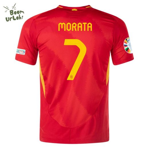 2024 Spain National Team Morata Jersey – Home Soccer Fan Apparel