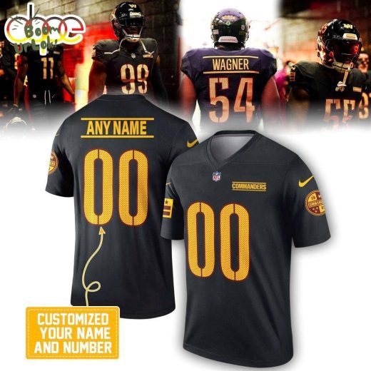 2024 Washington Commanders Vapor Untouchable Elite Custom Jersey – Black Alternate Edition