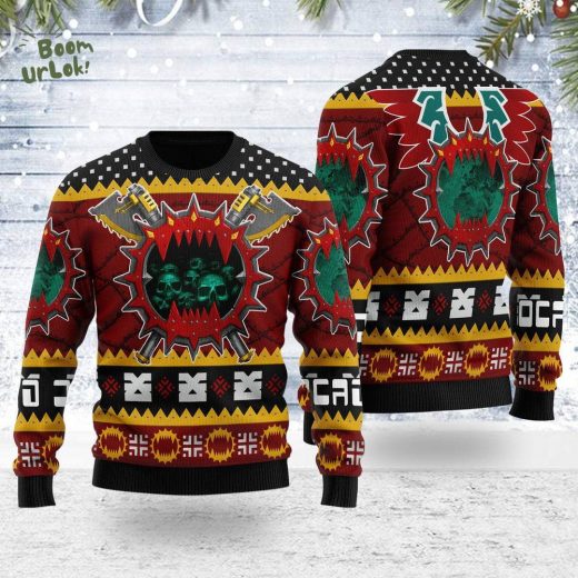 Chaos Space Marine World Eaters Ugly Christmas Sweater 2024