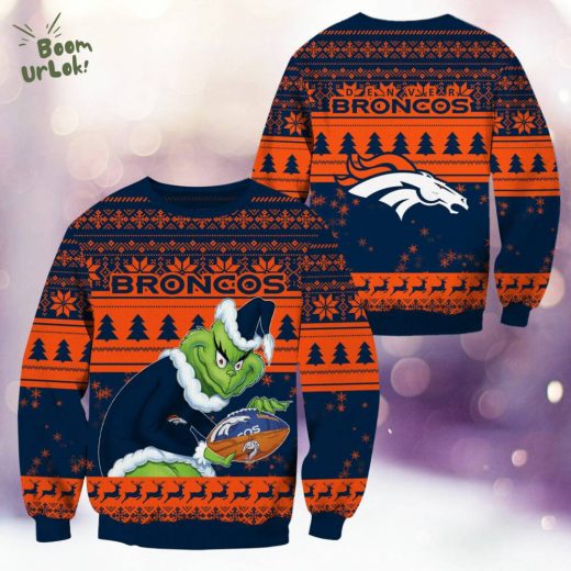 Denver Broncos Christmas Grinch Knitted Sweater – NFL Game Day Apparel