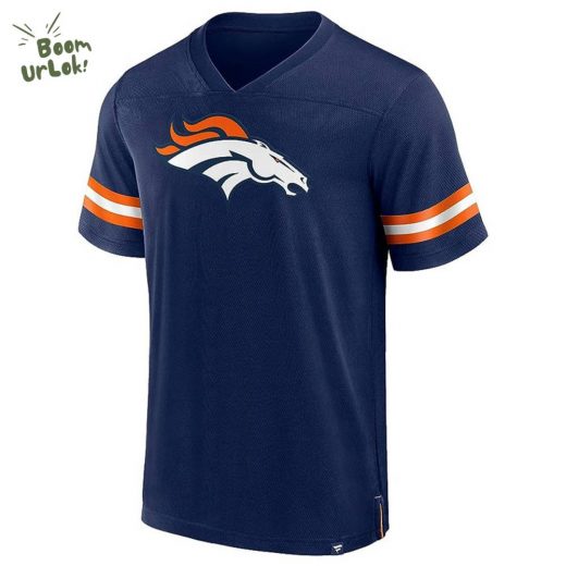 Denver Broncos NFL Hashmark V-Neck Jersey – Short Sleeve Football Apparel