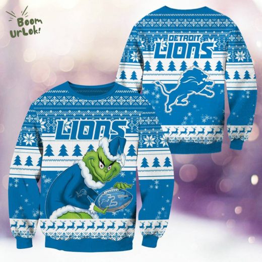 Detroit Lions Christmas Grinch Knitted Sweater – Fan Apparel