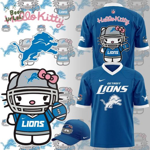 Detroit Lions x Hello Kitty 2024 Limited Edition Football Jersey – Pink Custom Apparel