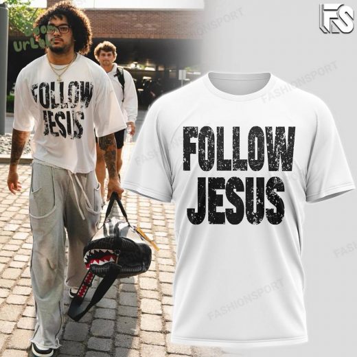 Follow Jesus White T-Shirt 2024 – Inspirational Christian Shirt