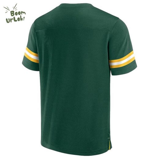 Green Bay Packers NFL Hashmark V-Neck Jersey – Short Sleeve Fan Gear