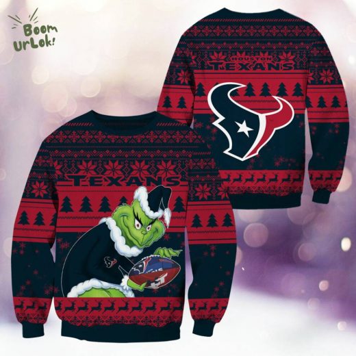 Houston Texans Christmas Grinch Knitted Sweater – Stylish Fan Gear