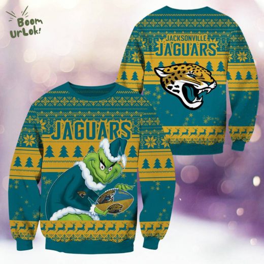 Jacksonville Jaguars Christmas Grinch Knitted Sweater – Holiday Fan Gear