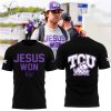 Jesus Won TCU Football Purple Shirt 2024 – Christian Sports Shirt