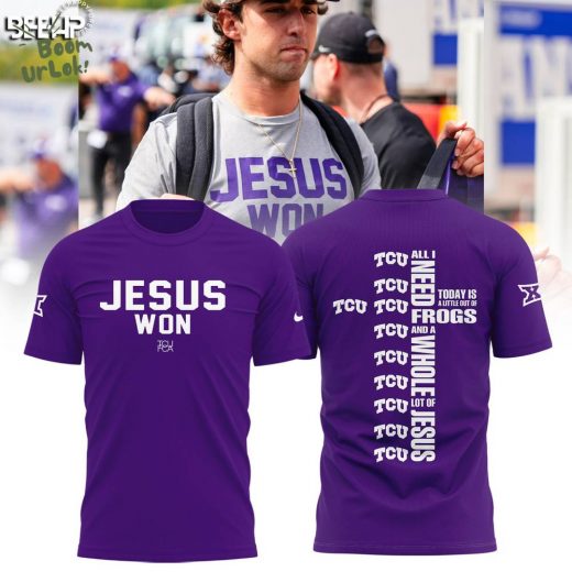 Jesus Won TCU Football Purple Shirt 2024 – Christian Sports Shirt