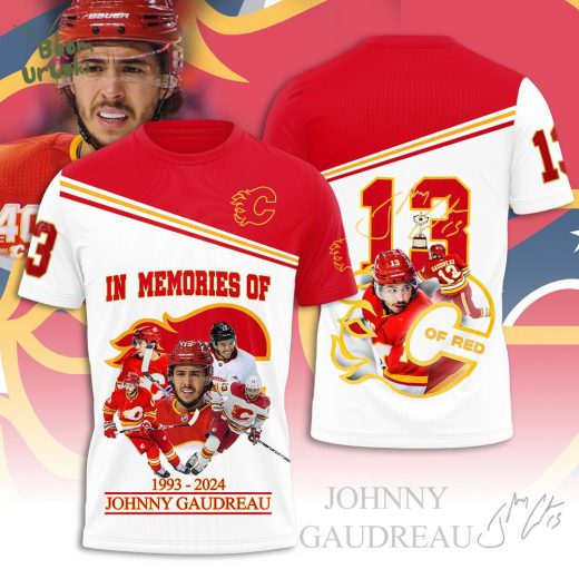 Johnny Gaudreau In Memory of 1993-2024 3D T-Shirt – NHL Tribute Shirt