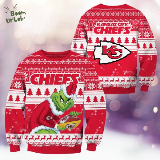 Kansas City Chiefs Christmas Grinch Knitted Sweater – Grinch Style