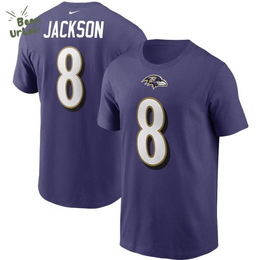 Lamar Jackson Baltimore Ravens Customize Purple Hot Limited T-Shirt 2024 – NFL Custom Player Shirt