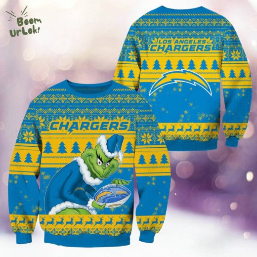 Los Angeles Chargers Christmas Grinch Knitted Sweater – Holiday Gear