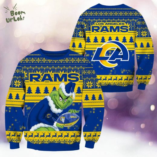 Los Angeles Rams Christmas Grinch Knitted Sweater – NFL Fan Apparel