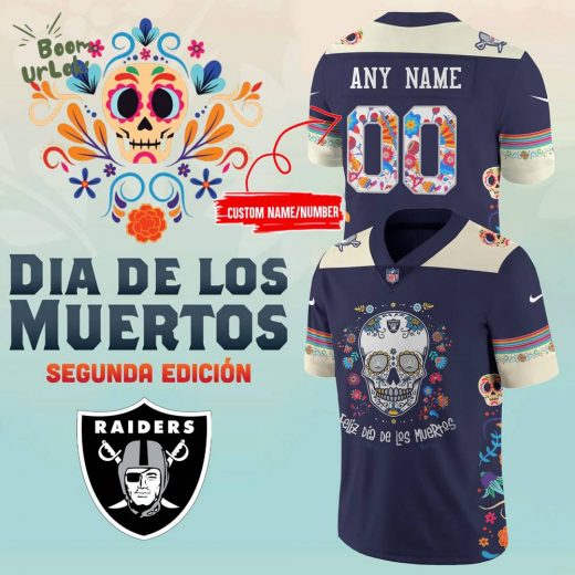 Men’s Nike Las Vegas Raiders 2024 NFL Dia De Los Muertos Premium Jersey – Personalized Edition