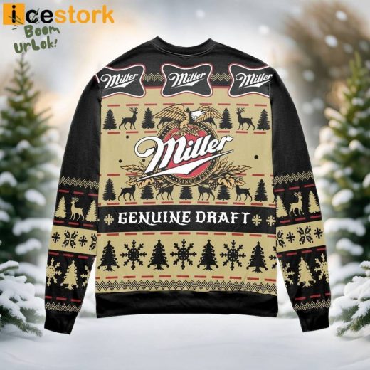 Miller Genuine Draft Ugly Christmas Sweatshirt